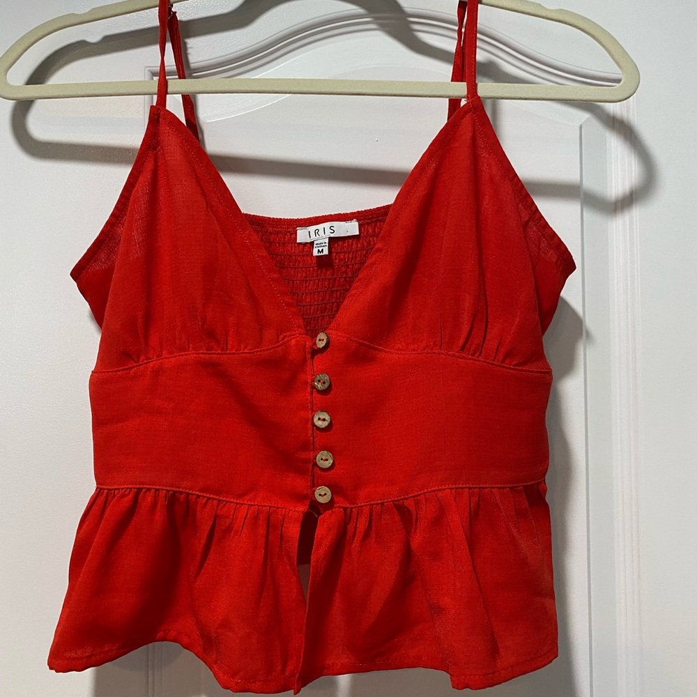 Cute Red Button Tank